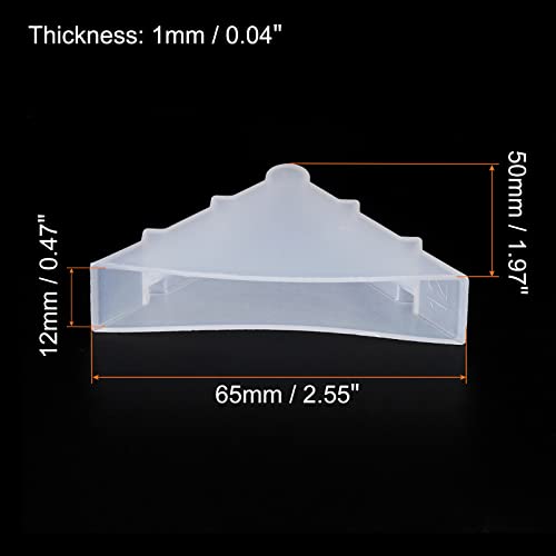 Triângulo de protetor de canto pp meccanidade 50x12mm para cerâmica, vidro, folhas de metal pacote branco de 50