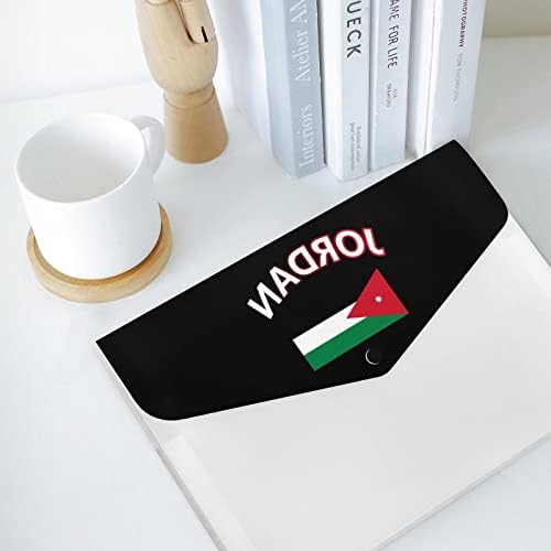 Bandeira da Jordânia A4 Pastas 6 bolsos Organizador de arquivos de acordeão Pasta de documentos à prova d'água