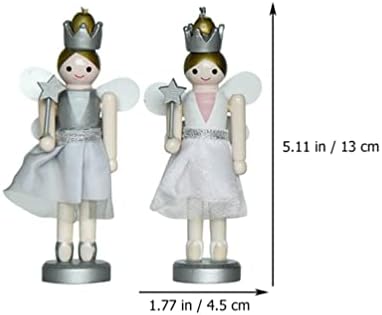 Aboofan 1set pendurado Xmas de quebra -nozes decoração de soldado decoração de puppet de garotas de madeira de madeira