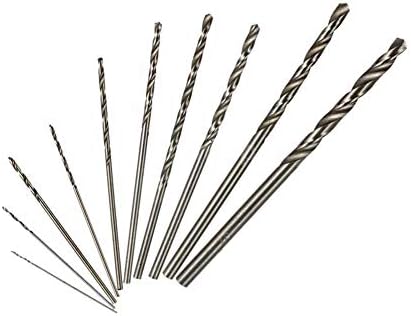 Conjunto de brocas manuais de broca artesanal de 10 bits de broca de torção de aço branco de alta velocidade para ferramentas