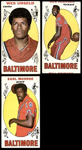 1969-70 Topps Baltimore Bullets Team set Baltimore Bullets Boas