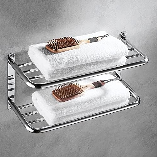 Multifunction Towel Towel Style Style Chrome Polido Solder de toalha ajustável 304 Aço inoxidável Toalha dupla de toalha de