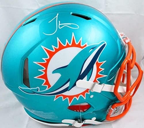 Tyreek Hill assinou Miami Dolphins F/S Flash Speed ​​Helmetic Capacete -Beckettw Holo - Capacetes NFL autografados