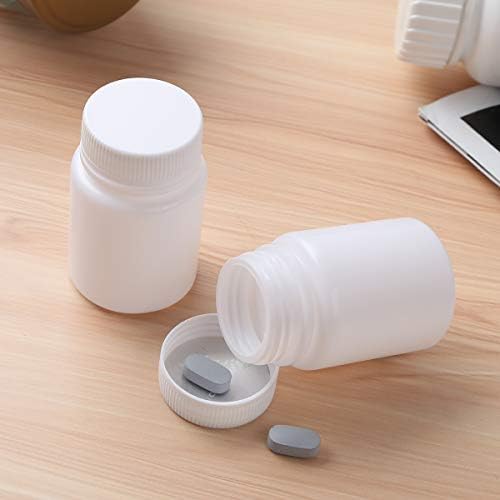 FreeBily 10pcs Garrafas de medicamento vazio de plástico portátil em pó sólido garrafas químicas garrafas de comprimido