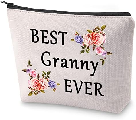 Presente de aniversário da avó da avó blupark melhor Granny Ever Canvas Cosmetic Bag Presente do Dia das Mães para Vovó