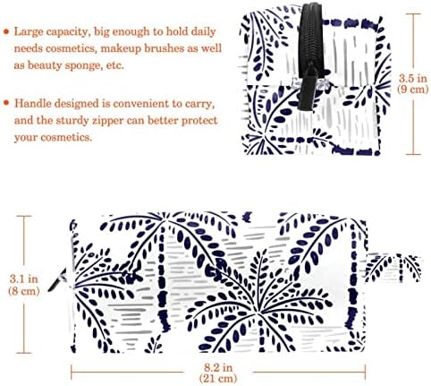 Saco de higiene pessoal Kit DOPP pendurado para homens resistentes a água para viajar, Vintage Navy Blue Coconut Pattern Summer