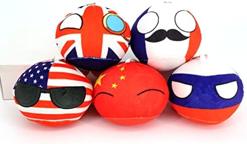 Bolas de pelúcia de countryball Bolas de pelúcia Polandball brinquedo americano UK França Rússia 4 polegadas Anime Cosplay Abraçando