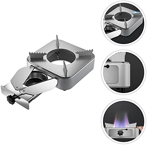 Acessórios para caminhadas Luxshiny fogão aço inoxidável portátil eficiente eficiente de aço inoxidável fondue queimador