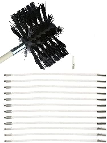 Chimney Sweep Kit Kit de limpeza do duto Kit de limpeza interno montar fáceis de remover fiapos lareira arbusta