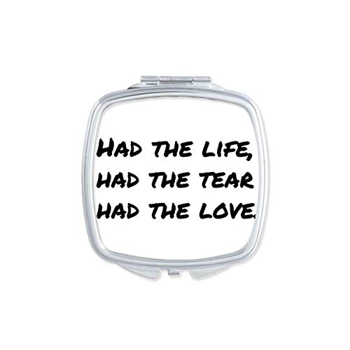 Famous Poesia Citação Life Tear Love Mirror Portátil Compact Pocket Maquia