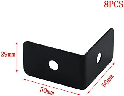 Brace de canto de metal DNYTA 2x2x1,1 polegadas em forma de ângulo em forma de LO WOOD PARTIDA com parafusos de montagem