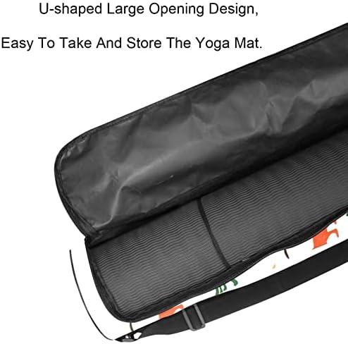Ratgdn Yoga Mat Bag, Dinossauros Padrões Exercício de ioga transportadora de tape