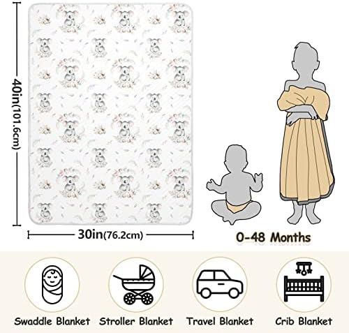 Xigua Little Baby e Mom Koala Baby Cobertors para meninos meninas, 30 x 40 polegadas Super Soft Toddler Recém -nascido cobertor,