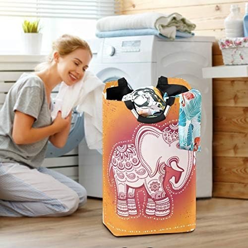 S Husky Boho Elephant Laundry Horty Randey Cestas de Lavanderia Cestas de armazenamento de lavanderia para casa, lavanderia