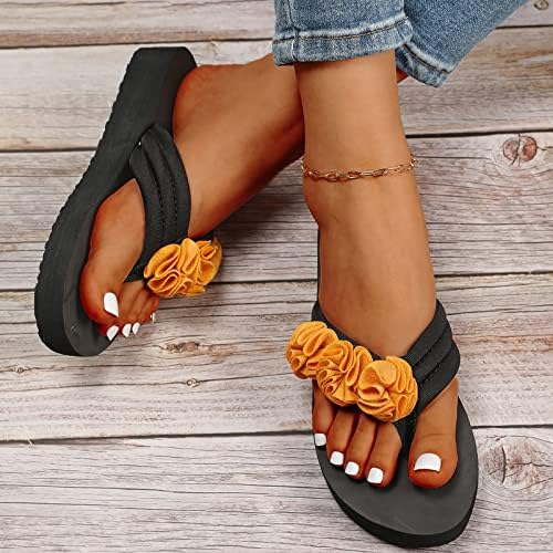 Sandálias de caminhada feminina de Waserce tamanho 10 chinelos para mulheres mulheres chinelos de verão abrem as flores bohemian sandálias