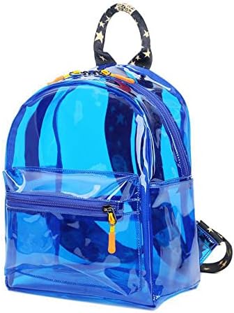 Tinyat Transparent Small Clear Backpack Bolsa Clear Clear Clear para faculdade, concertos, esportes, viagens e uso diário