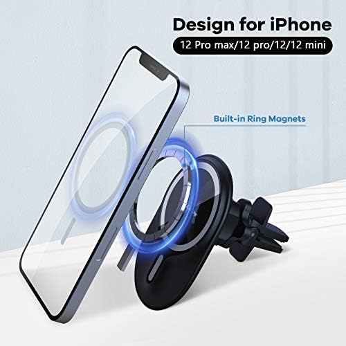 Carregador de carro sem fio magnético Nillkin - montagem de telefone MagSafe para iPhone 14 13 12 Pro/Pro Max/Magsafe,