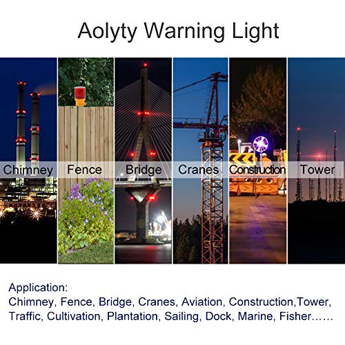Aolty LED CONE SOLAR AVISO STROBE LUZ DE 360 LUDRO SUPER BRIGHT IP48 PARA CONSTRUÇÃO Dock Dock Marine Lamp