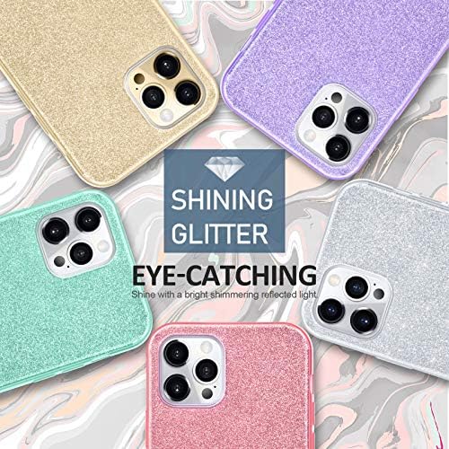MateProx Compatível com o iPhone 12 Pro Case compatível com o iPhone 12 Cases glitter bling sparkle girls girls women