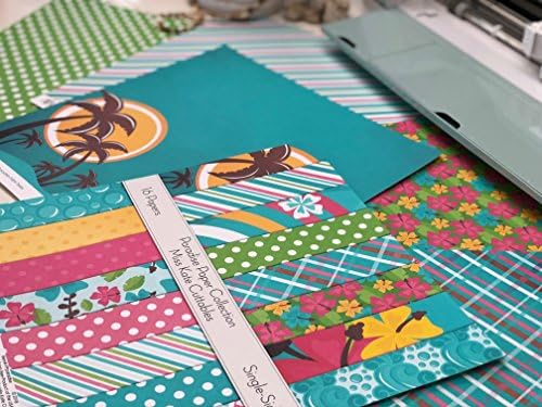 Pattern Paper Pack - Paradise - Scrapbook Premium Premium Paper Specialty Single -lised 12 X12 Coleção inclui 16 folhas - Por Miss Kate Cuttables