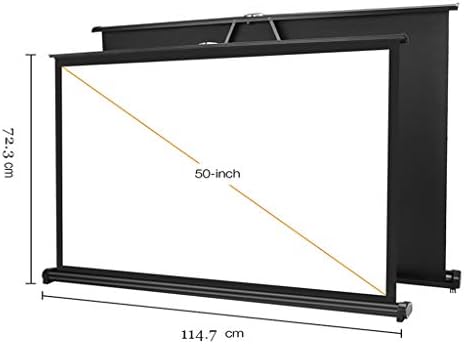 Tela do projetor 50 polegadas 16: 9 Tela de projeção de mesa portátil Tabela de mesa dobrável fosco