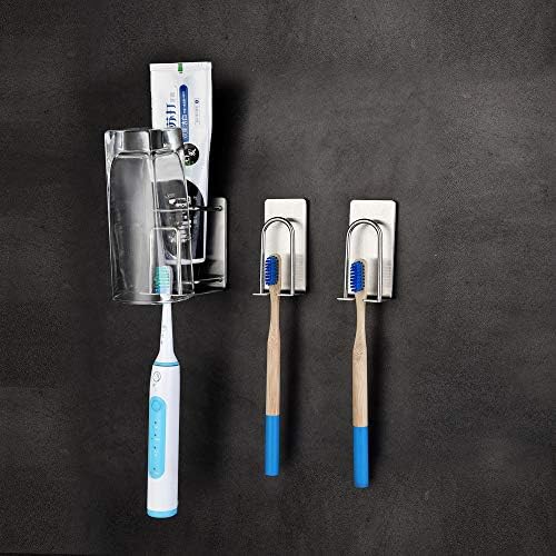 Conjunto de porta-copo do porta-escova de dentes, com creme de dente de escova de 3 e 2 polegadas de dentes e suporte