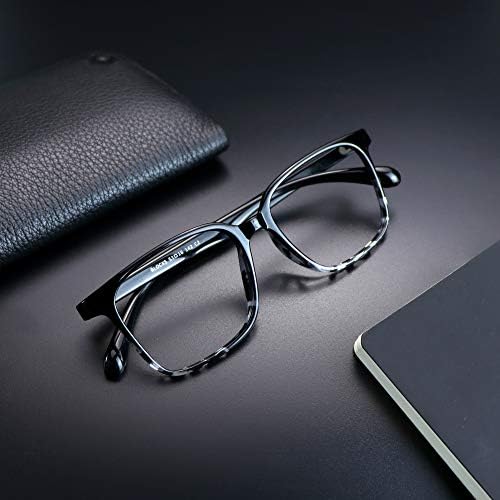VisionGlobal Blue Light Blocking Glasses para mulheres/homens, anti -falhas, óculos de leitura de computador, quadro quadrado elegante,