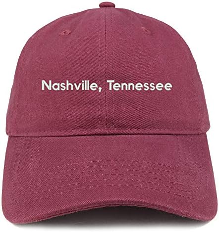Loja de vestuário da moda Nashville Tennessee bordou o chapéu de pai de algodão não estruturado