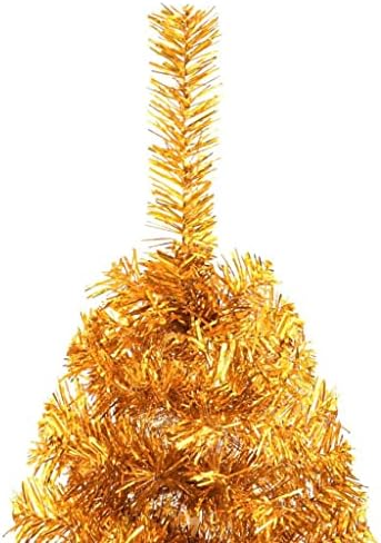 Vidaxl Half Artificial Christmas Tree com Stand Gold 59,1 PVC