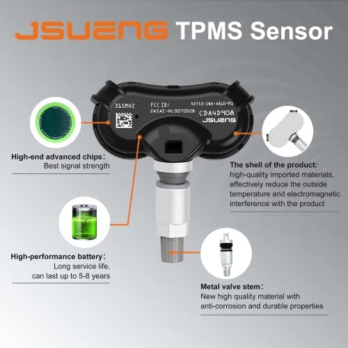 Substituição do sensor Jsueng TPMS para Honda Cr-Z Odyssey Civic, 4 Pacote Os sensores de monitoramento de pressão