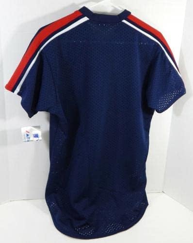 1983-90 California Angels Blank Game Emitido Blue Jersey Batting Practice M 909 - Jogo usou camisas MLB