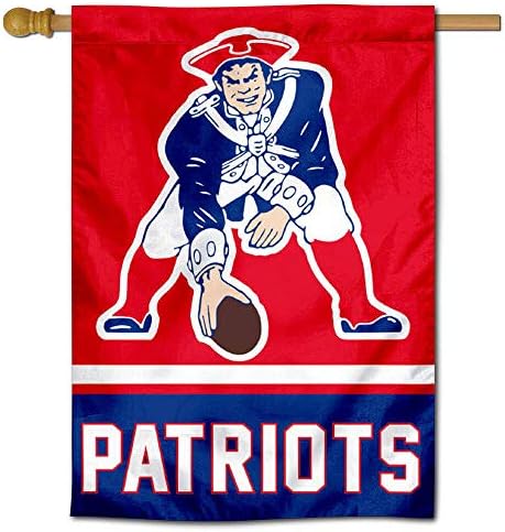 New England Patriots Pat Patriot de dois lados bandeira da casa
