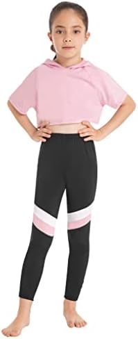Kaerm Kids Girls Compoled Crop Crop Tops e Athletic Tight Pants Awear Ativo Conjunto de roupas de verão 2pcs Ginásticas
