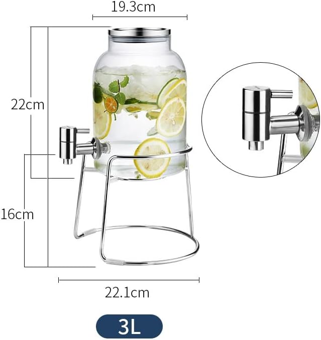 Jarro de água de vidro de sdfgh com torneira de lemon jarro jarro de cozinha kettle maconha de água fria em contêiner jarro