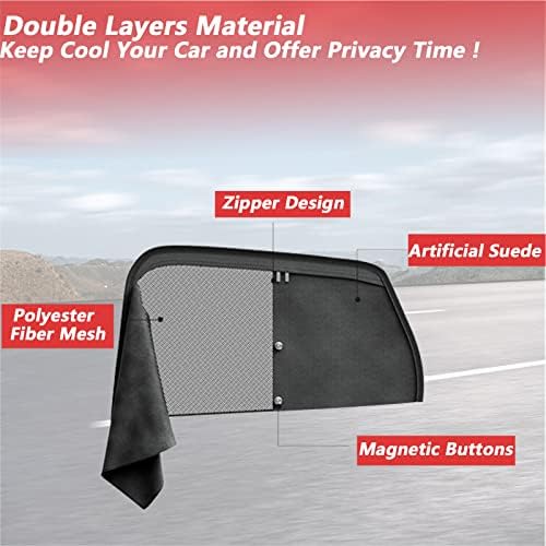 Para Toyota RAV4 Janela lateral Sunshades 2023-2019 com cortina de camadas duplas magnéticas para bebê com bloco de proteção solar,