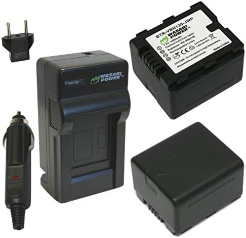Bateria de energia Wasabi e carregador para Panasonic VW-VBN130 e Panasonic HC-X800, HC-X900, HC-X900M, HC-X910, HC-X920, HC-X920M,