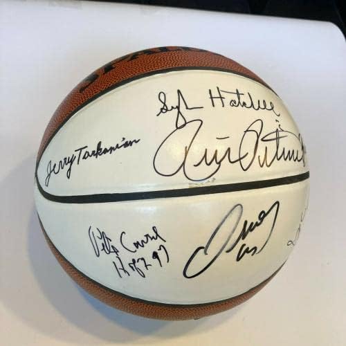 Gary Payton Hall of Fame Induction Class of 2013 Multi Signated Basketball JSA - Basquete autografado