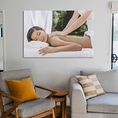Poster de salão de beleza corporal de beleza corporal inteiro massagem spa pôstade de tela de pintura e impressões imagens de arte de parede para decoração de quarto da sala 16x24inch