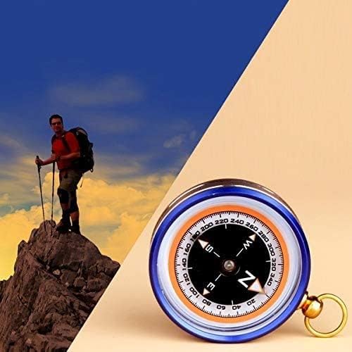 Koaius Professional Outdoor Compass, alumínio da liga de alumínio, mini-fúria de chaves de chaves para crianças multifuncionais