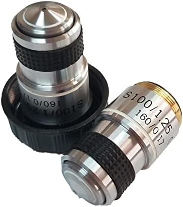 Kit de acessórios para microscópio para adultos Lens de objetivo do microscópio 4x 10x 20x 40x 60x 100x Laboratório Microscópio Biológico Distância 185 mm Consumíveis
