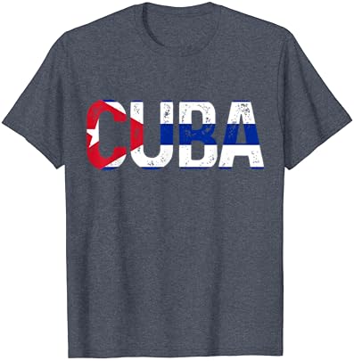T-shirt de orgulho vintage da bandeira cuba Cuba