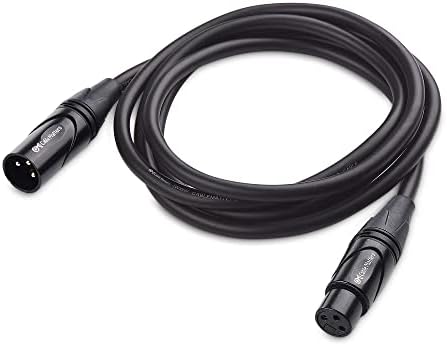 Cable Matters 2-Pack Premium XLR para XLR Cabo de microfone 6 pés e 1/4 de polegada Ts a TS Cabo de guitarra elétrica