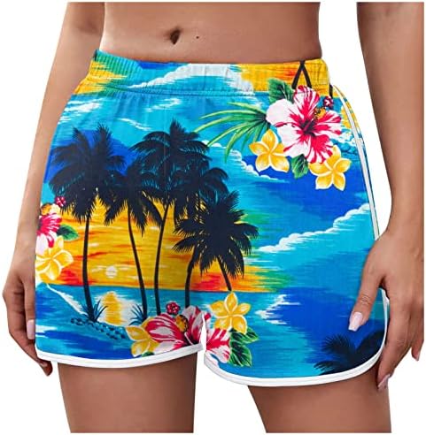 Uqrzau feminino short feminino moda moda casual cintura média elástica shorts de praia alta de cintura alta
