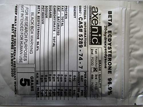 Axenic 20 gramas beta ecdysterOne 96,9%, 20-hidroxiecdysona