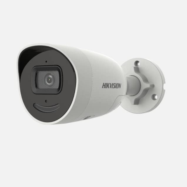 Hikvision 8MP Bullet Network Câmera DS-2CD2086G2-IU/SL 2,8mm 8MP Luz estroboscópica e aviso audível Câmera de rede fixa Poe
