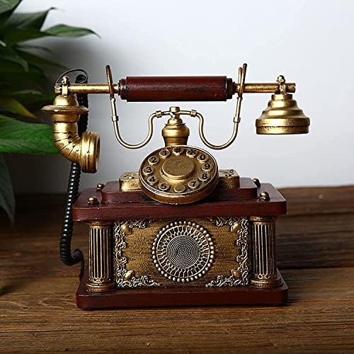 Decoração de telefone fixo rotativo antigo, telefones decorativos vintage, enfeites de telefone retrô fotografos de adereços