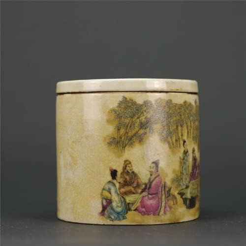 Xialon 11cm Coleção antiga qianlong qing famille rose cricket jar porcelain ornamentos