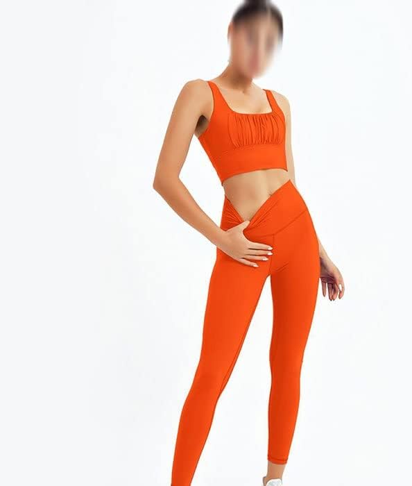 Ccbuy 2pcs ioga sem costura cenário esportivo de trajes de ginástica treino esportivo de roupas esportivas de roupas altas pernas de cintura
