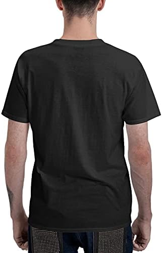 Camiseta masculina algodão gráfico de manga curta camisa de camisa preta