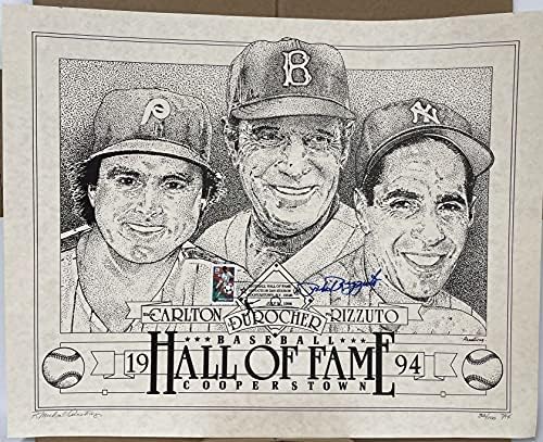 Phil Rizzuto assinou autografado 16x20 Imprimir New York Yankees 33/10 - Hologramas de correspondência de COA